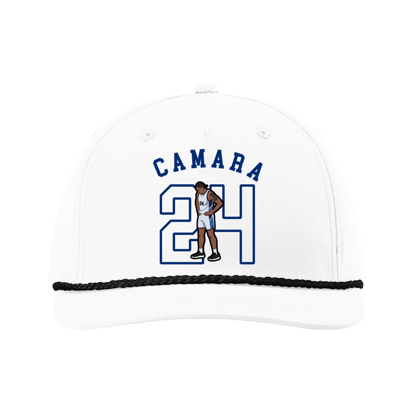 Five-Panel Classic Rope Cap — Shirsey Arch in White