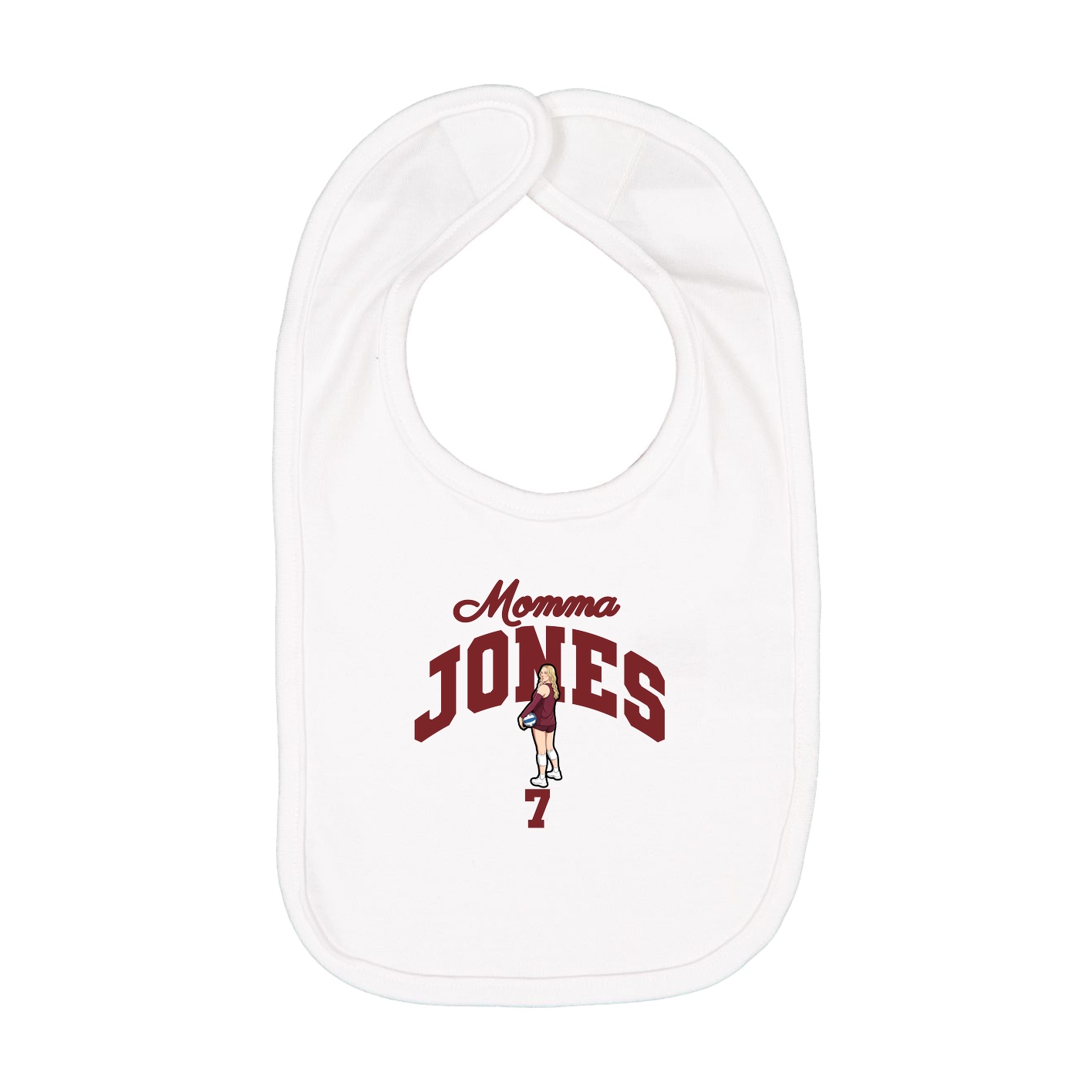 Infant Bib — Mothers Day Arch in White