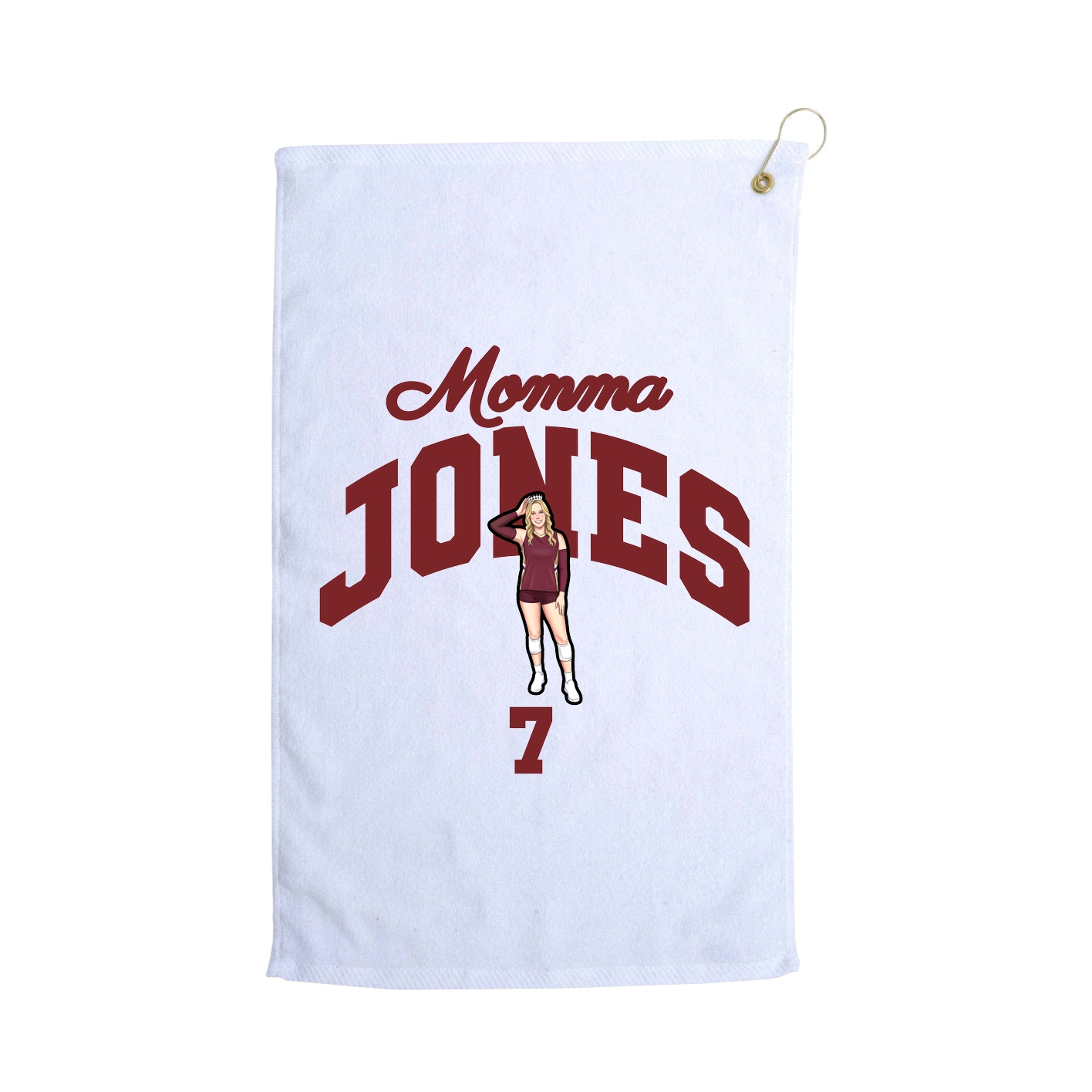 Golf Towel — Mothers Day Arch in White