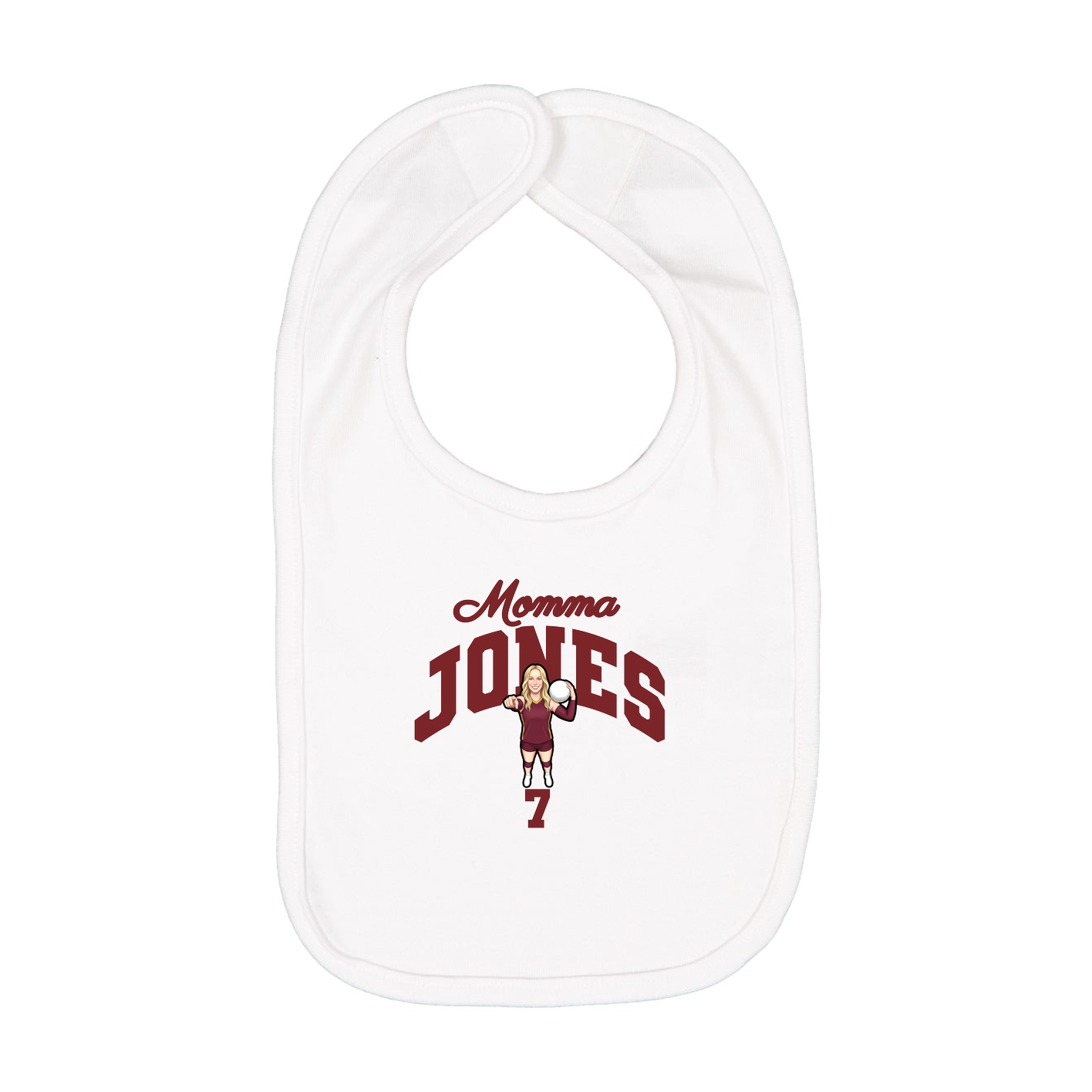 Infant Bib — Mothers Day Arch in White