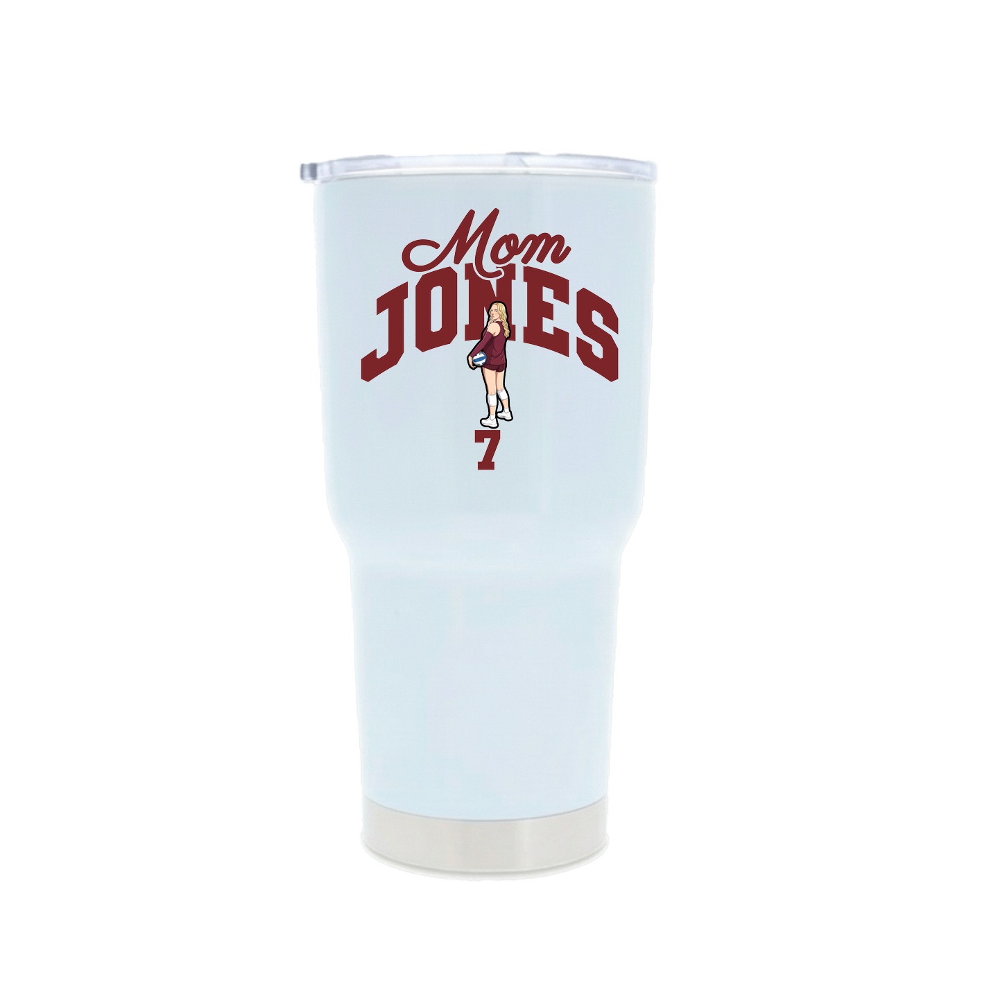 30oz Stainless Steel Tumbler — Mothers Day Arch in White