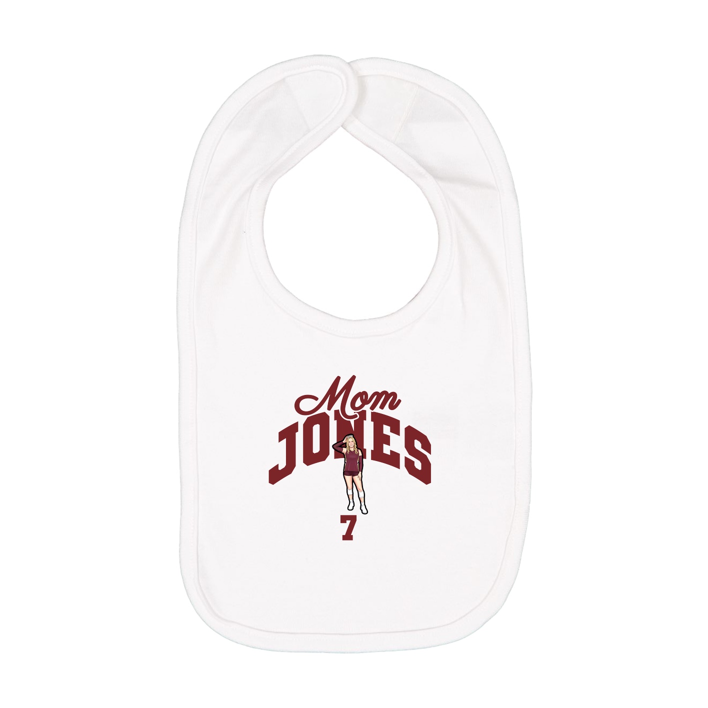 Infant Bib — Mothers Day Arch in White