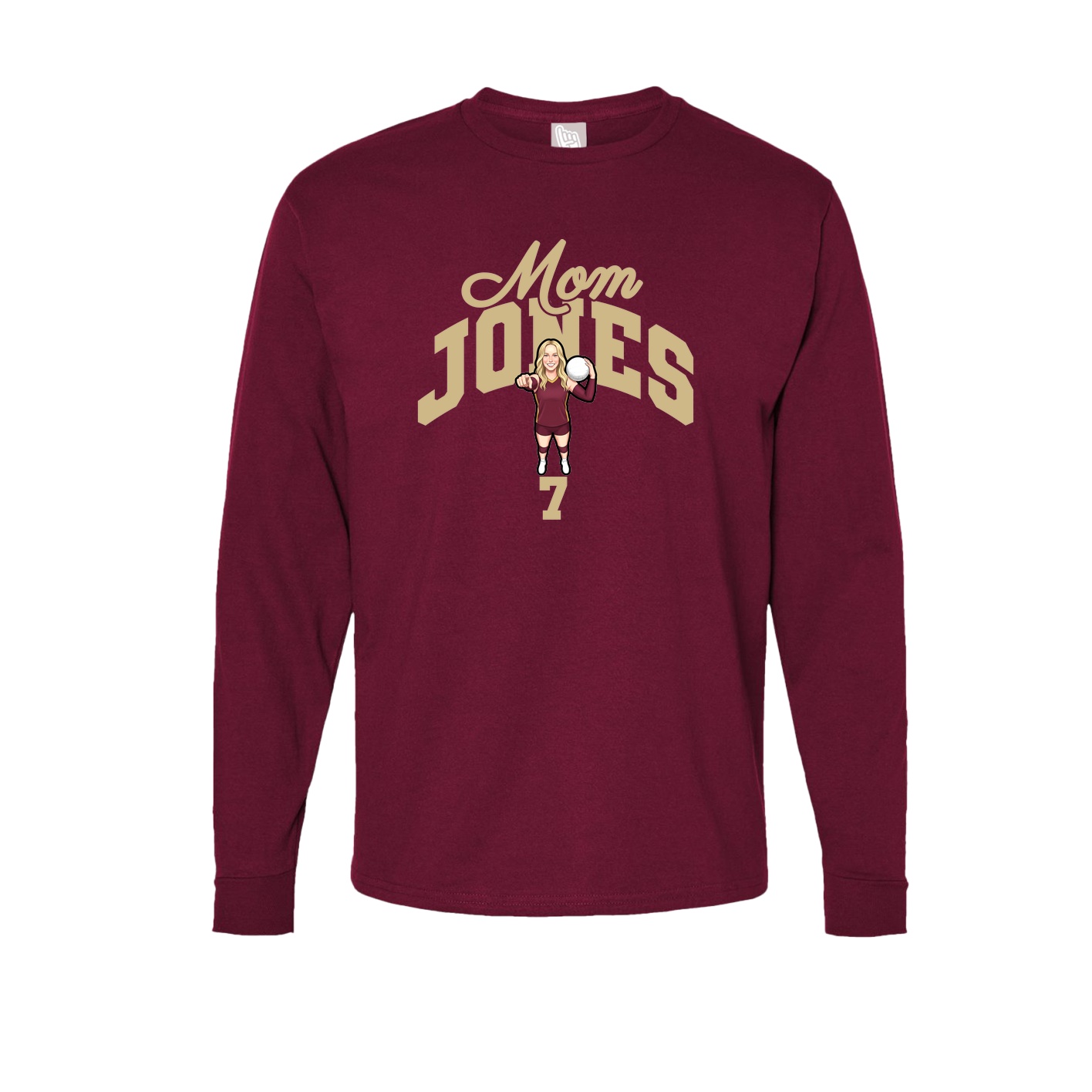 Long Sleeve Tee — Mothers Day Arch in Cardinal