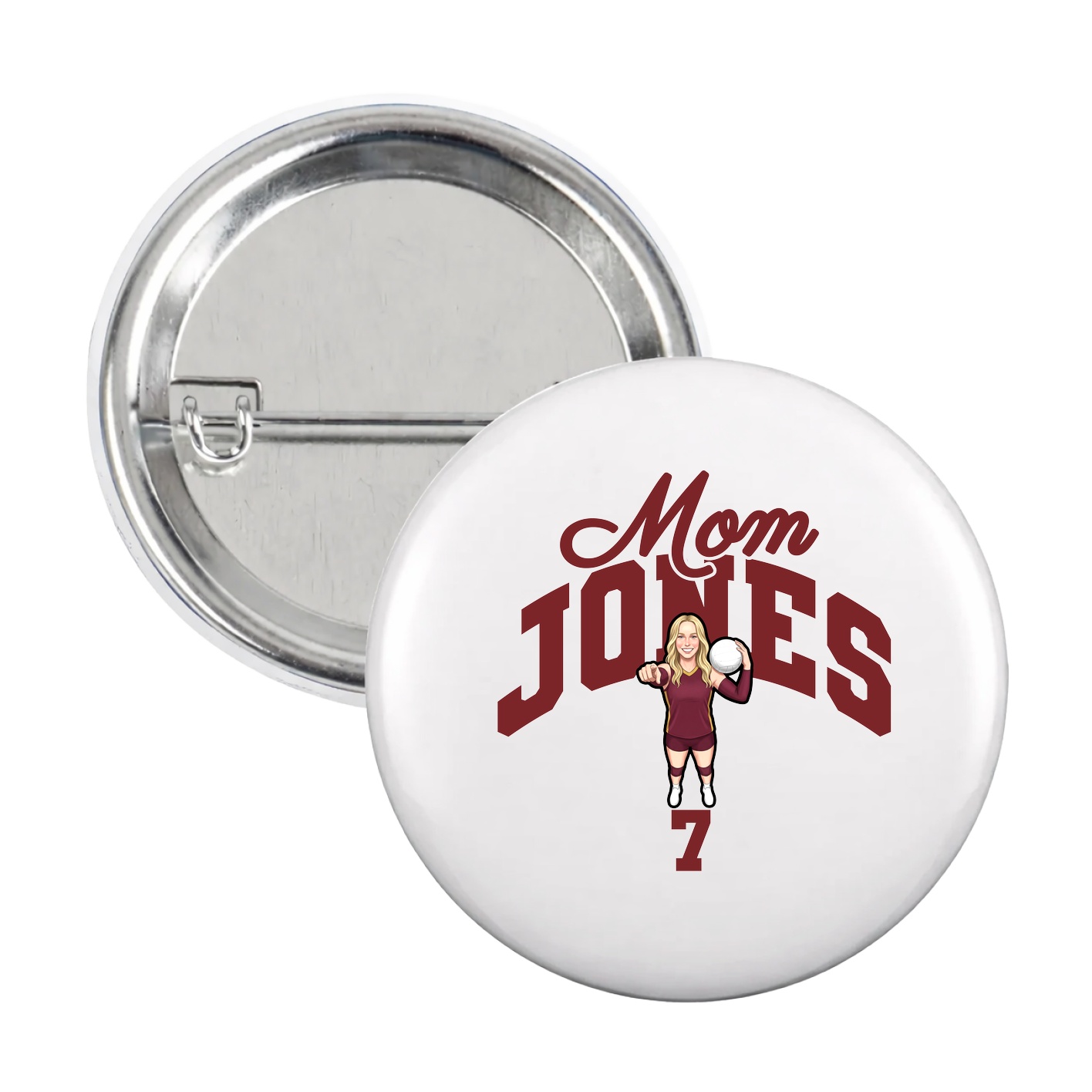 Game Day Button — Mothers Day Arch in White