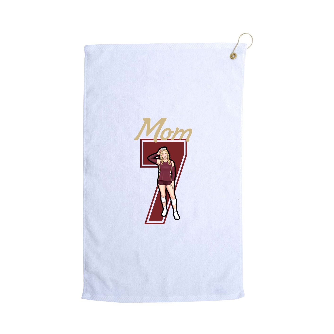 Golf Towel — Mothers Day Shirsey in White