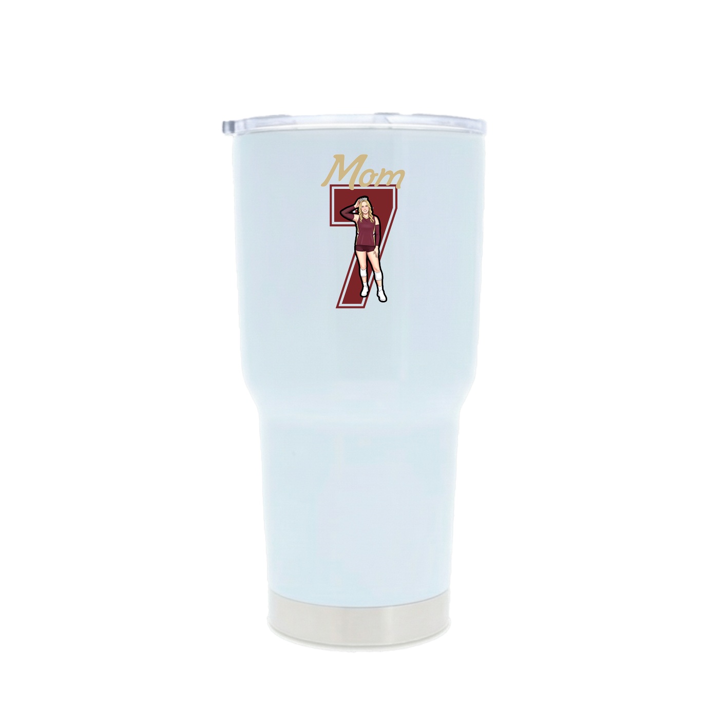 30oz Stainless Steel Tumbler — Mothers Day Shirsey in White