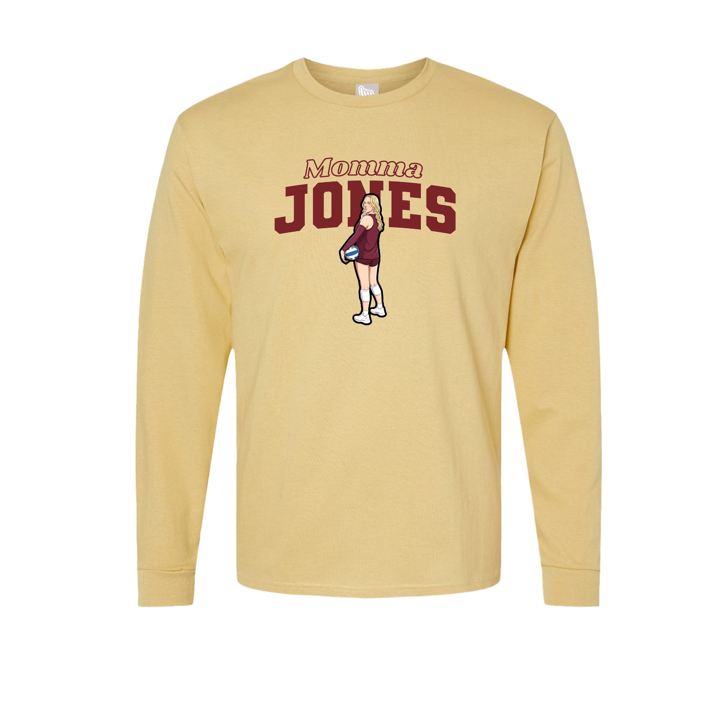 Long Sleeve Tee — Mothers Day Block in Vegas Gold