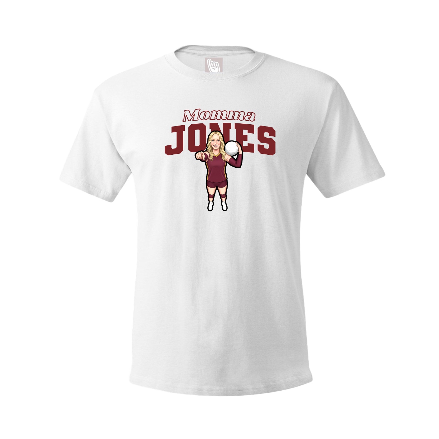 Youth Tee — Mothers Day Block in White