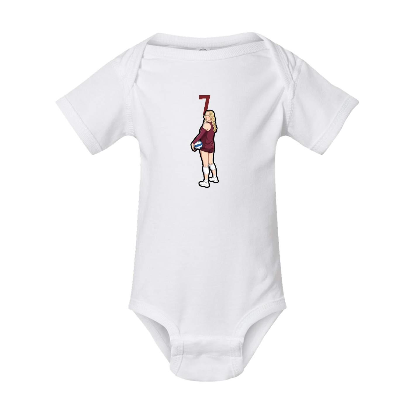 Baby Onesie — Number Top in White