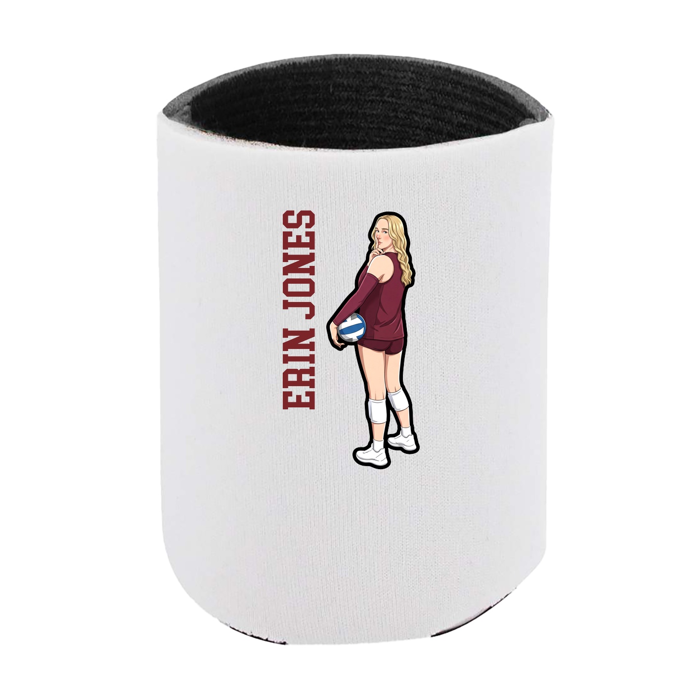 Can Holder — Name Vertical in White