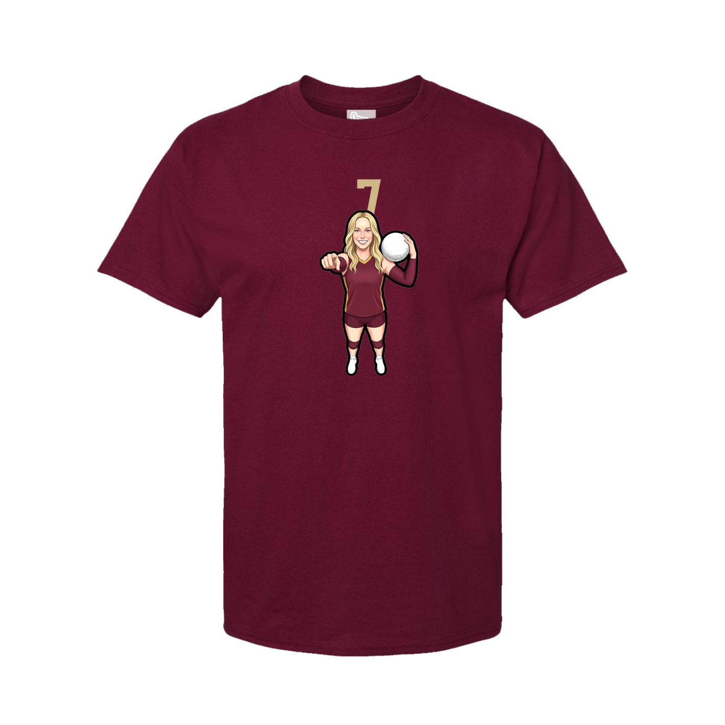Tee — Number Top in Cardinal
