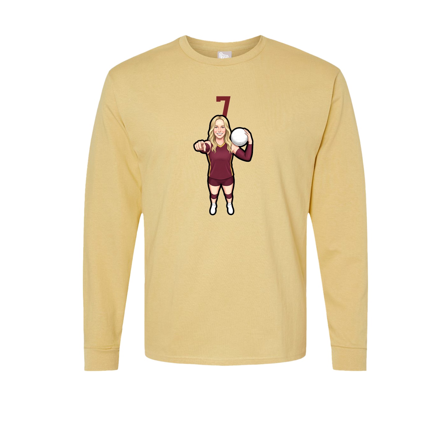Long Sleeve Tee — Number Top in Vegas Gold