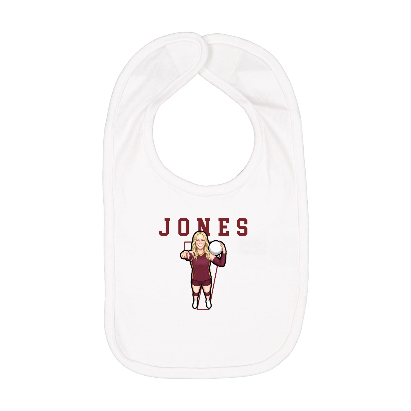 Infant Bib — Shirsey in White