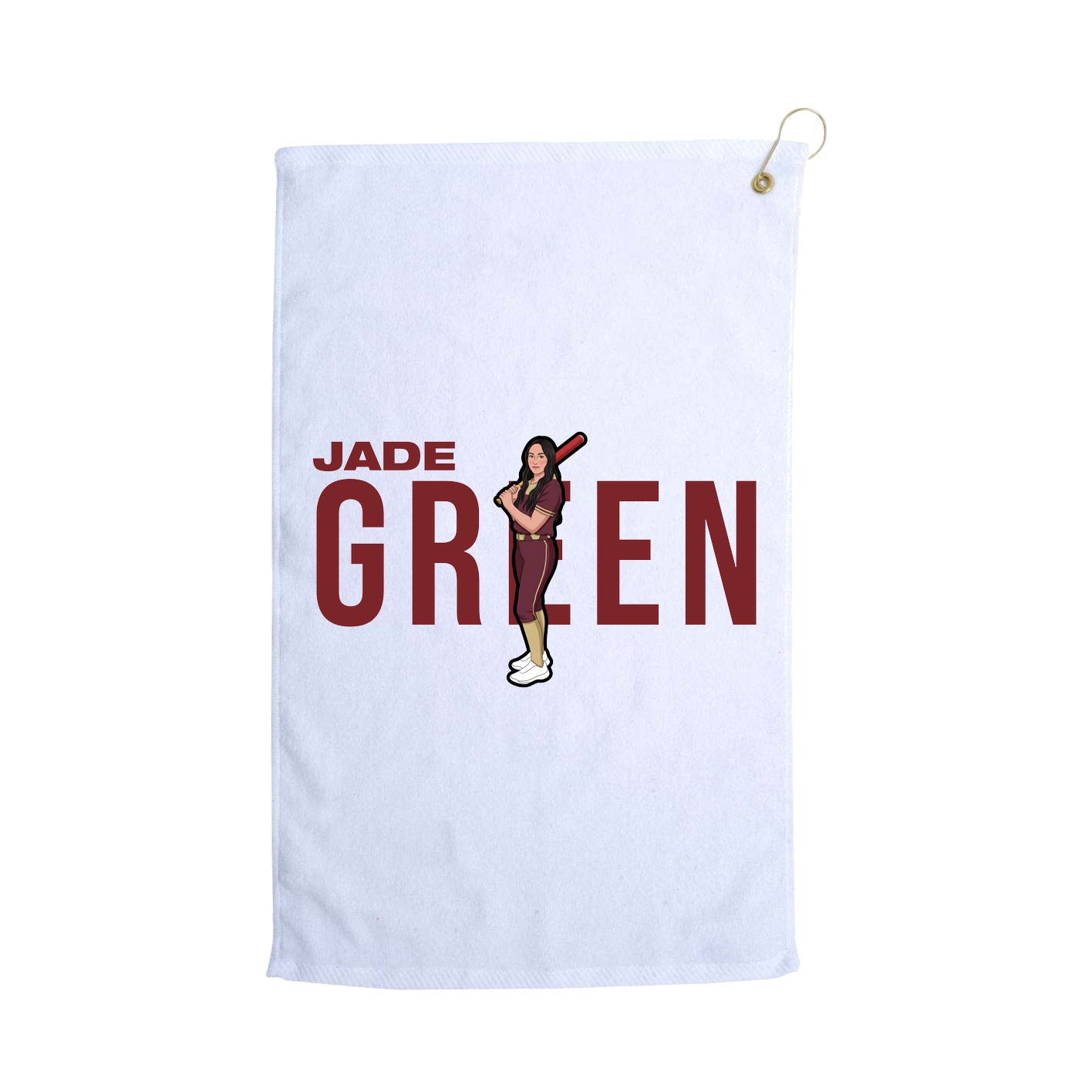 Golf Towel — Player Name in White