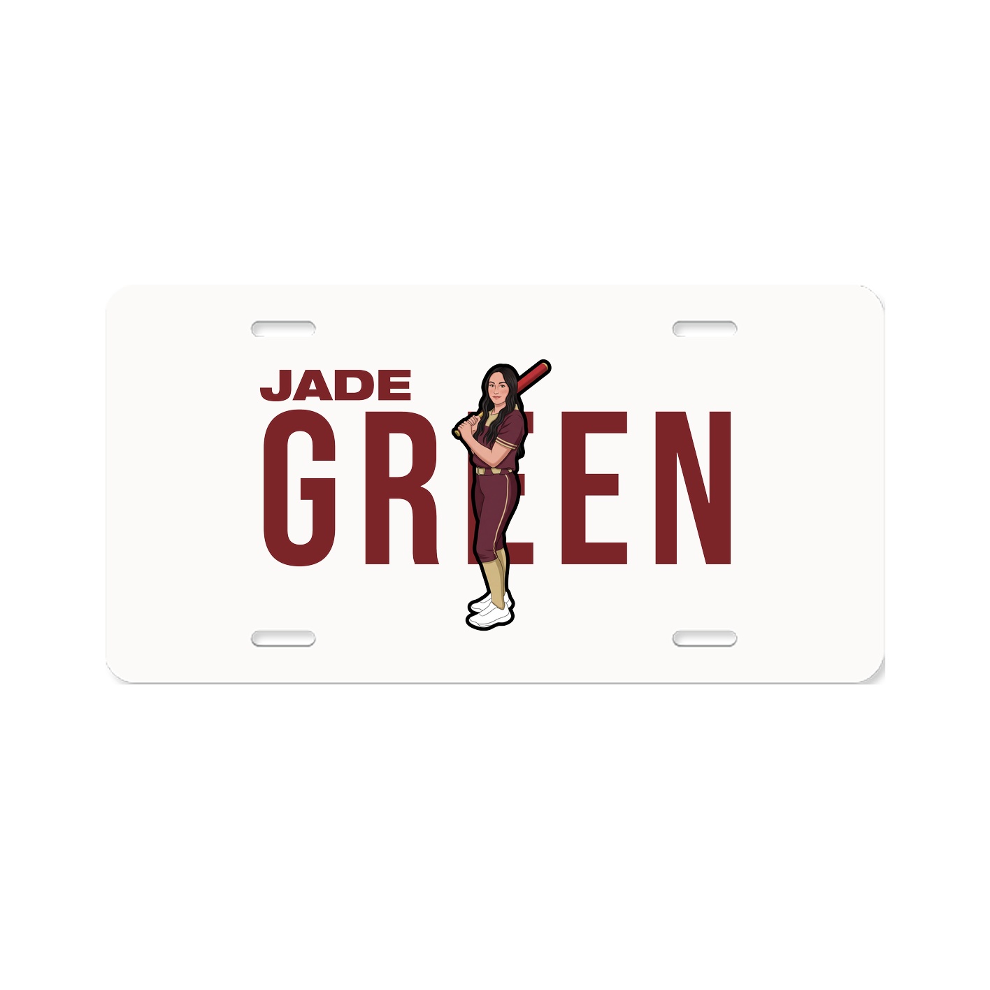 License Plate — Player Name in Classic