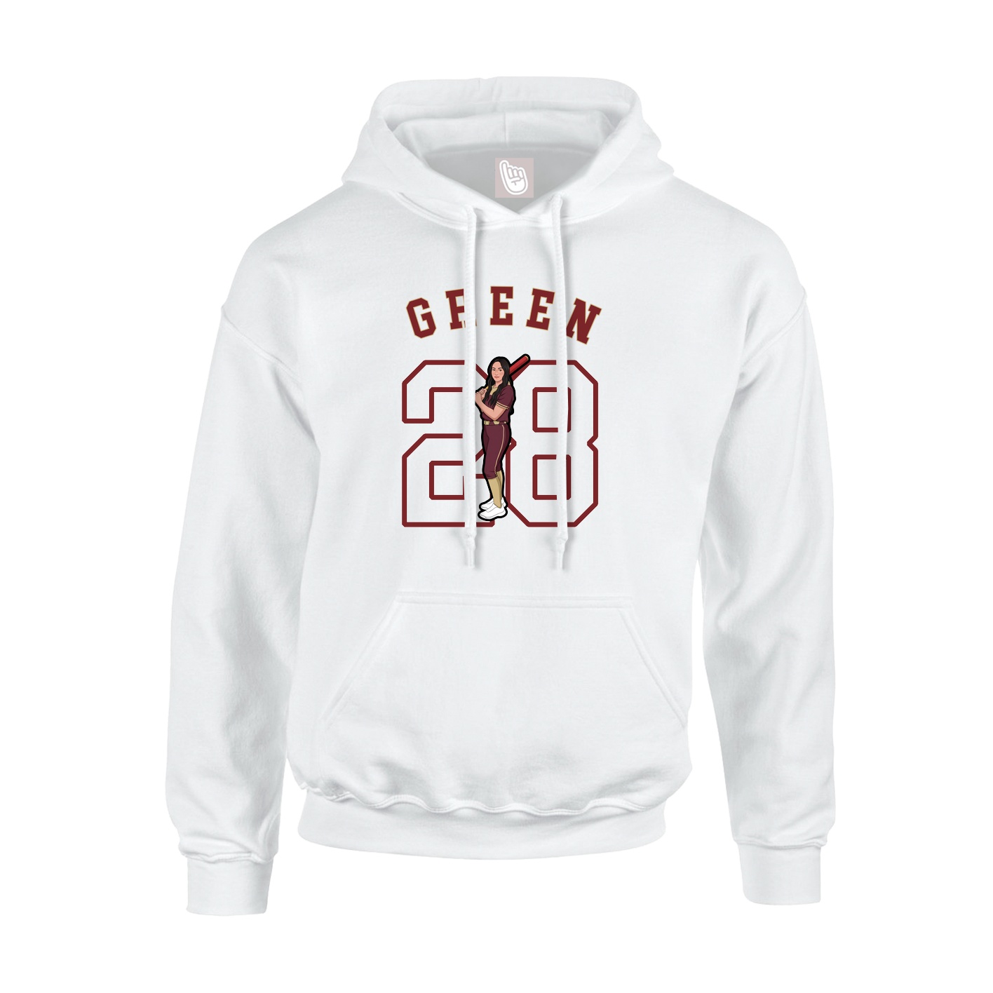 Youth Hoodie — Shirsey Arch in White