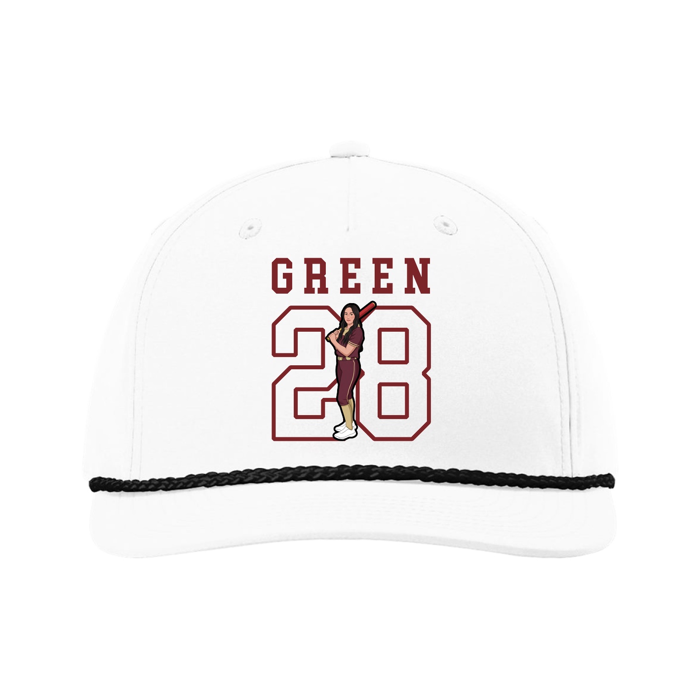 Five-Panel Classic Rope Cap — Shirsey in White