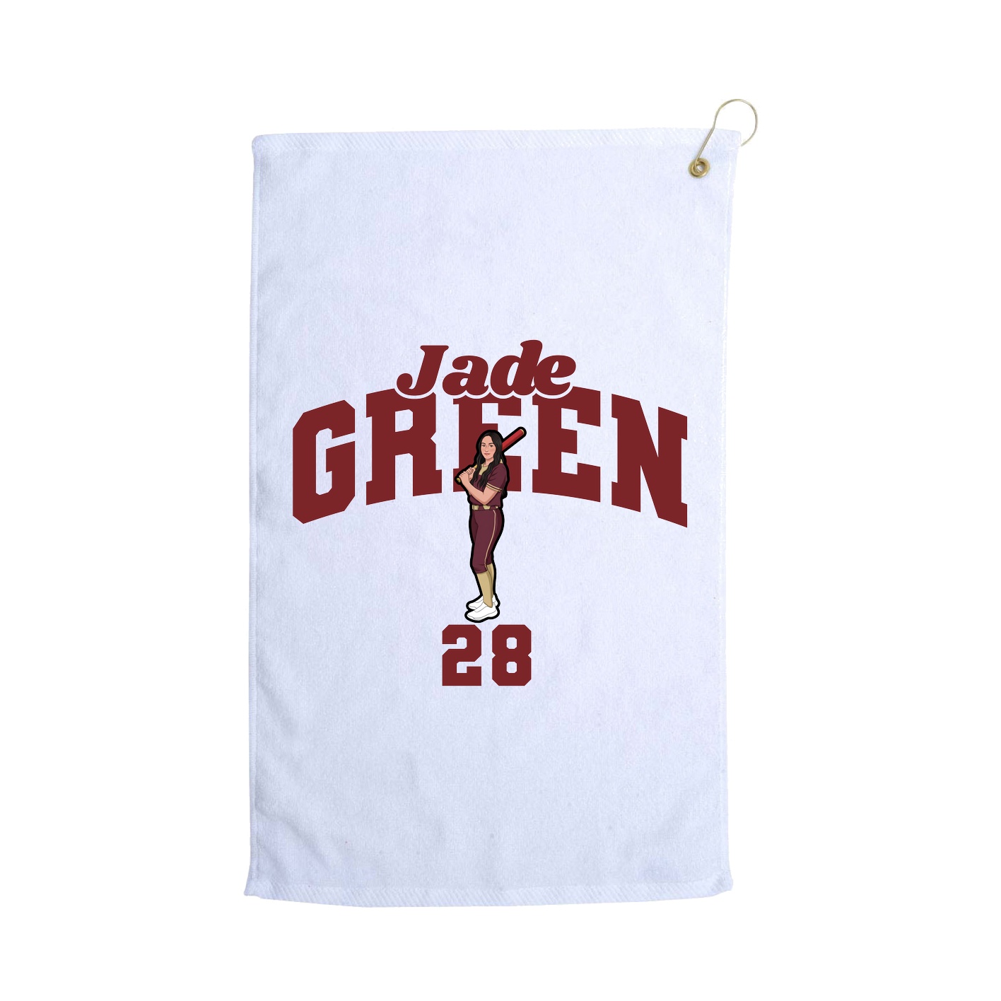 Golf Towel — Signature Arch in White