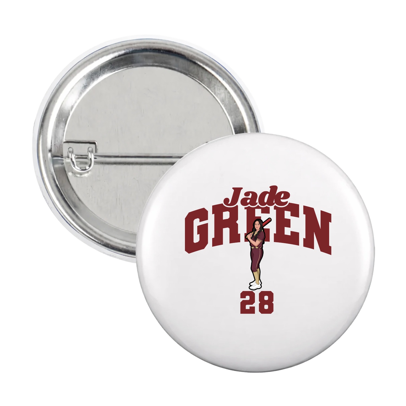 Game Day Button — Signature Arch in White