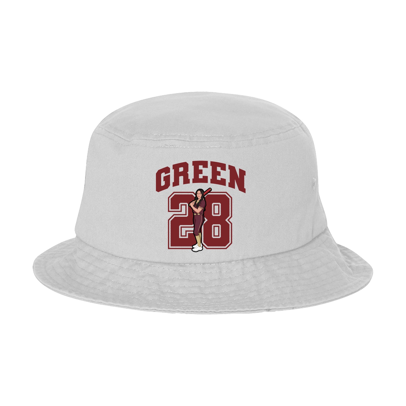 Bucket Cap — Number in White