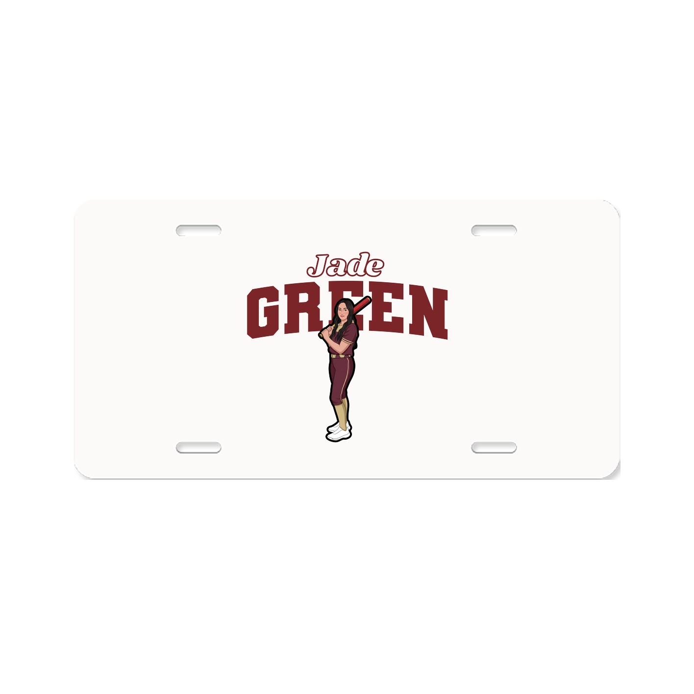 License Plate — Name Arch in Classic