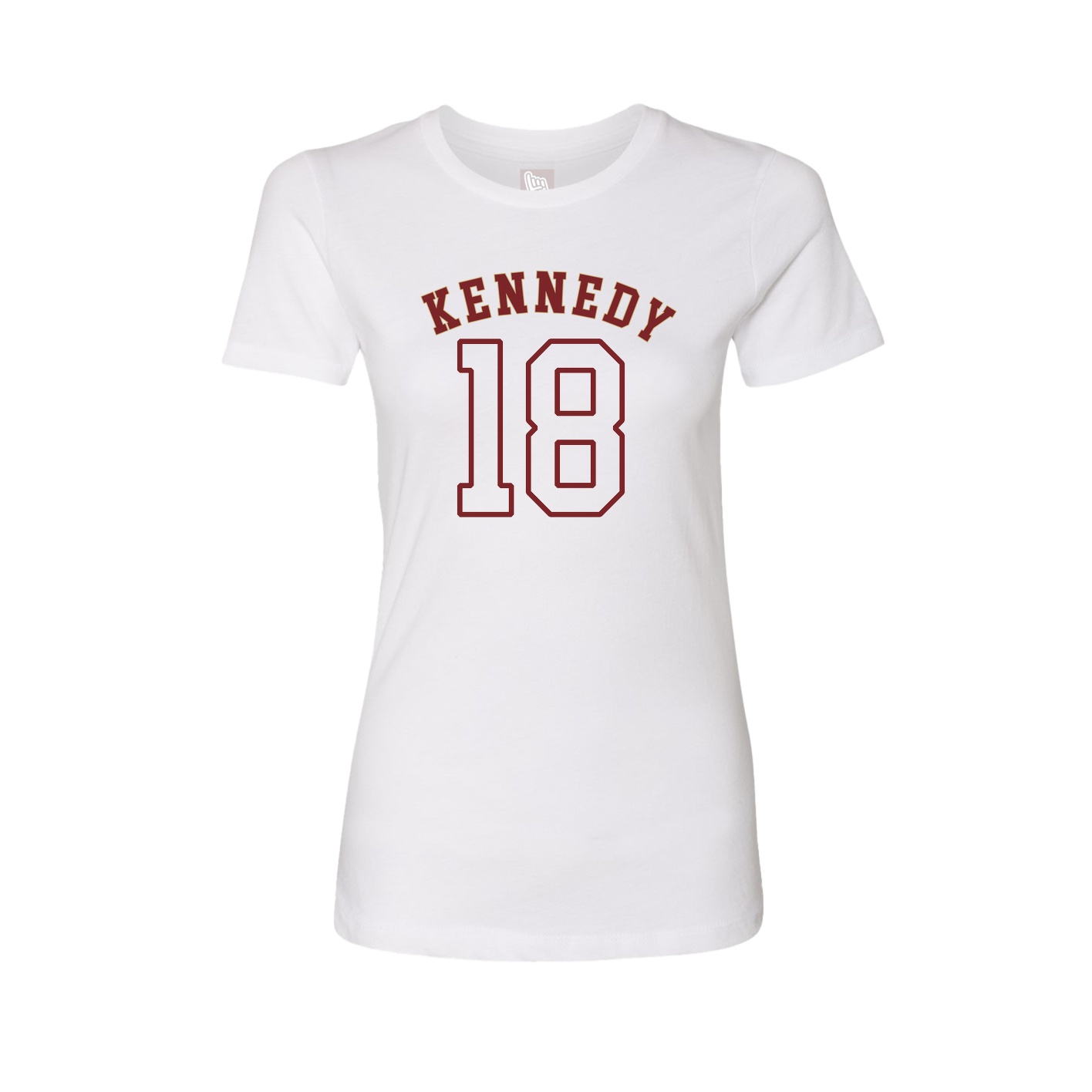 Fitted Women's Tee — Shirsey Arch in White