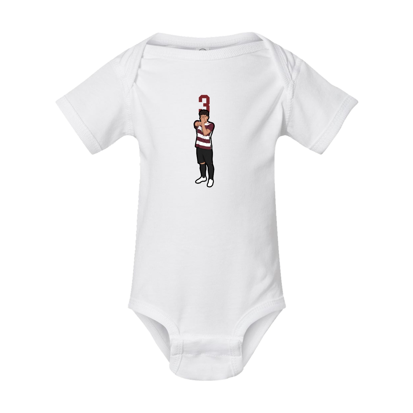 Baby Onesie — Number Top in White