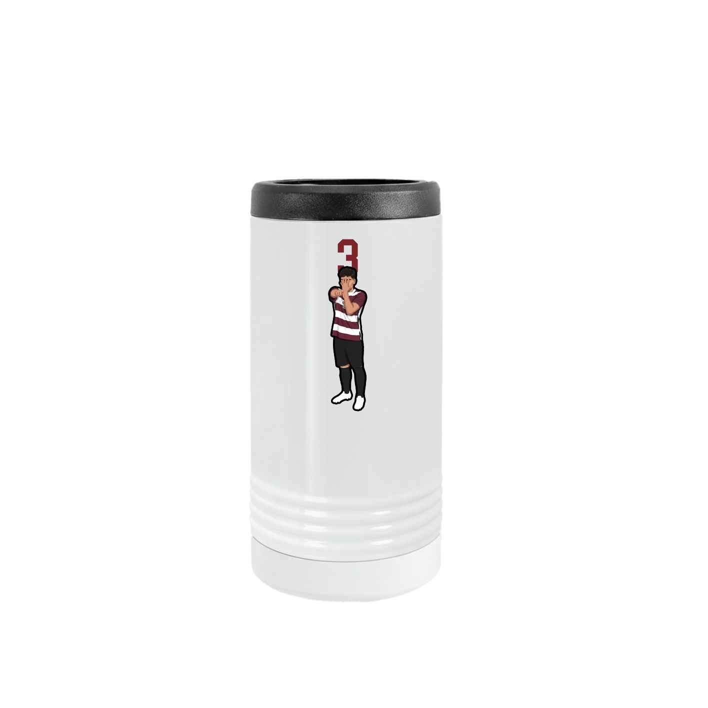 Slim Beverage Holder — Number Top in White