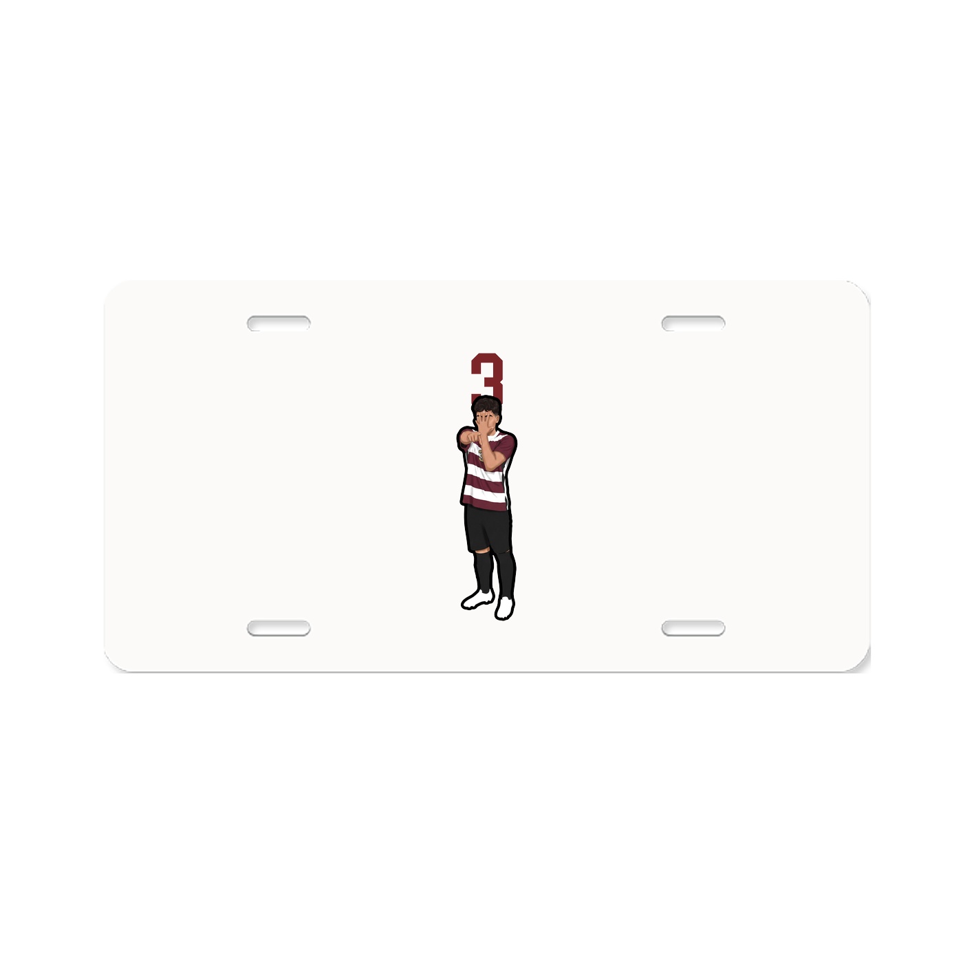 License Plate — Number Top in Classic