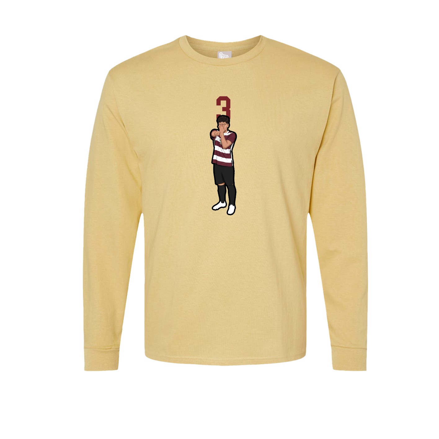 Long Sleeve Tee — Number Top in Vegas Gold