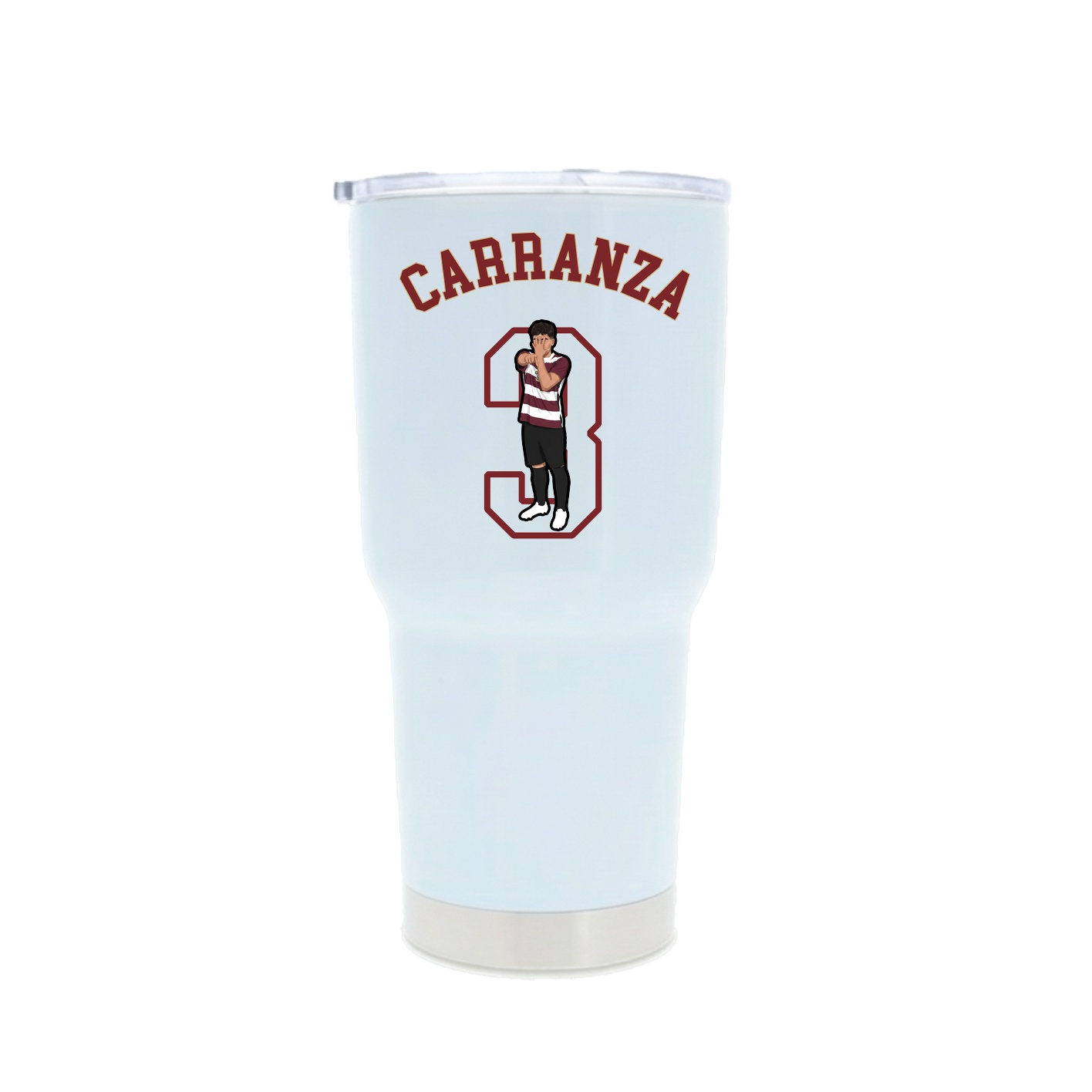 30oz Stainless Steel Tumbler — Shirsey Arch in White