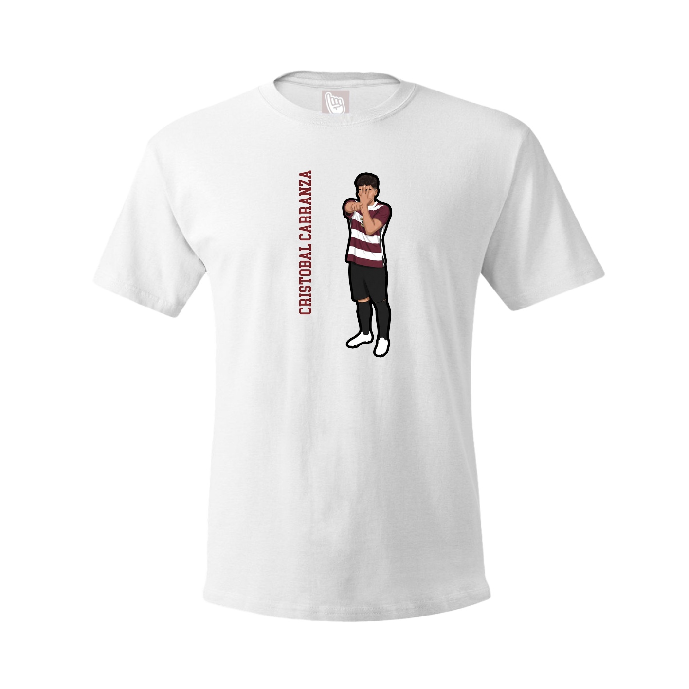 Tee — Name Vertical in White