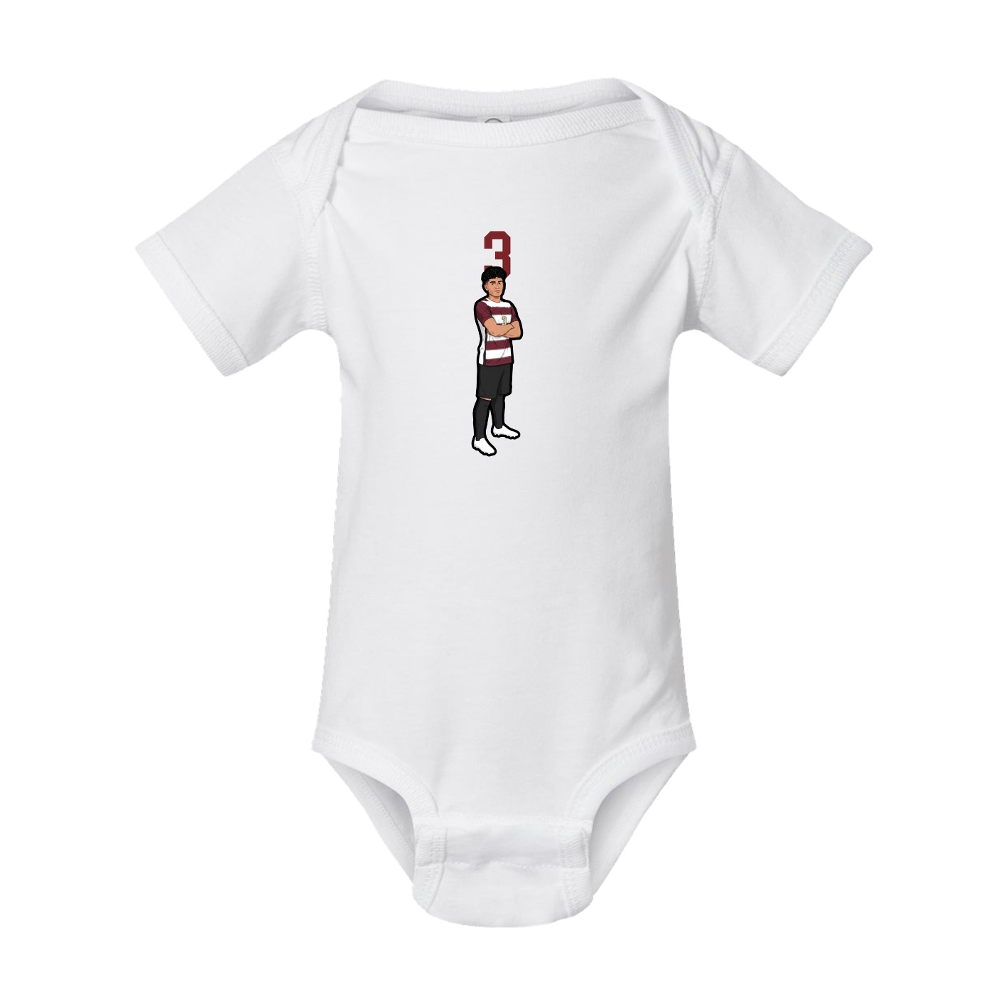 Baby Onesie — Number Top in White