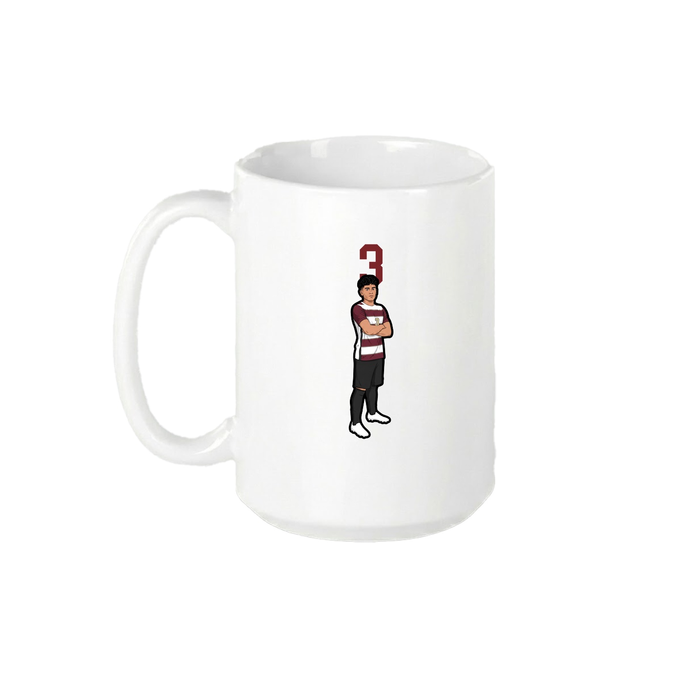 15oz Coffee Mug — Number Top in White
