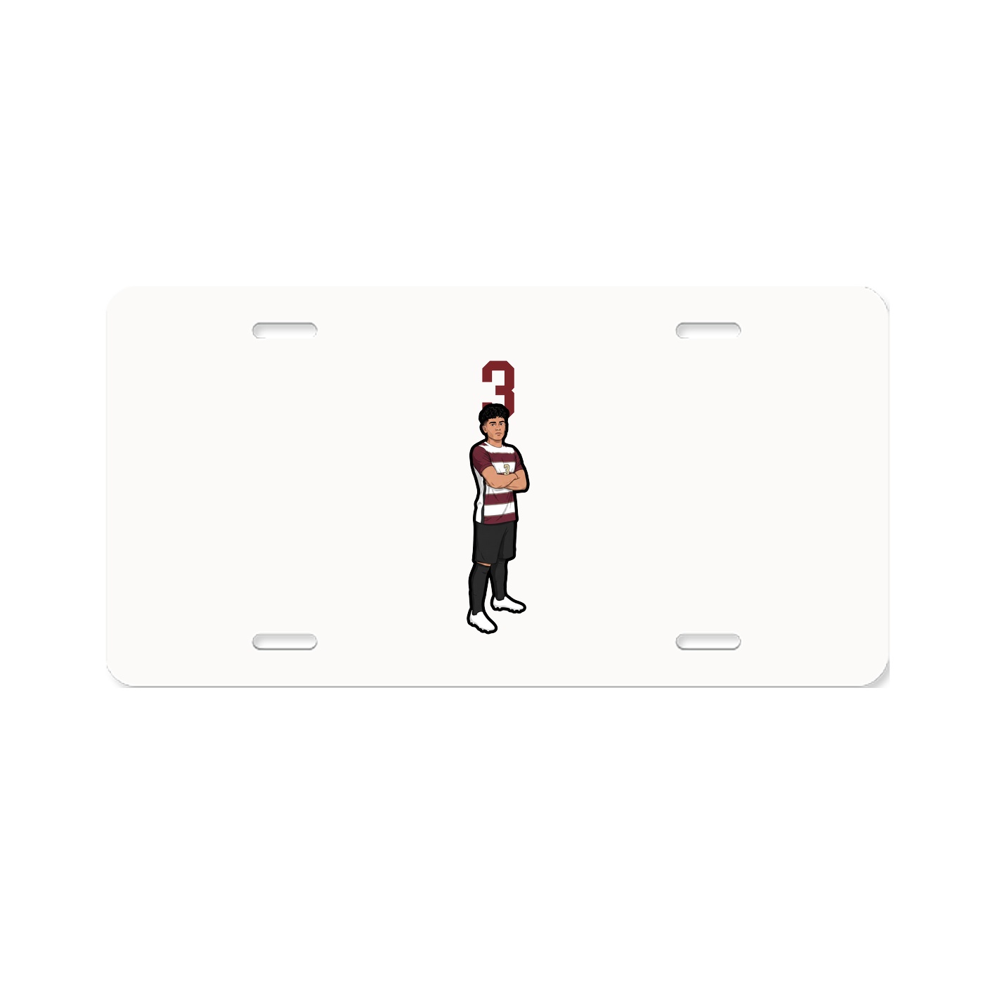 License Plate — Number Top in Classic