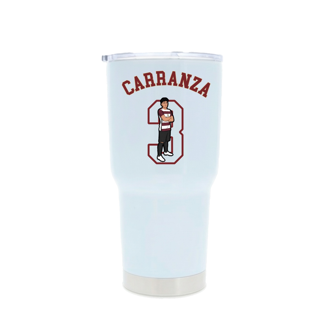 30oz Stainless Steel Tumbler — Shirsey Arch in White