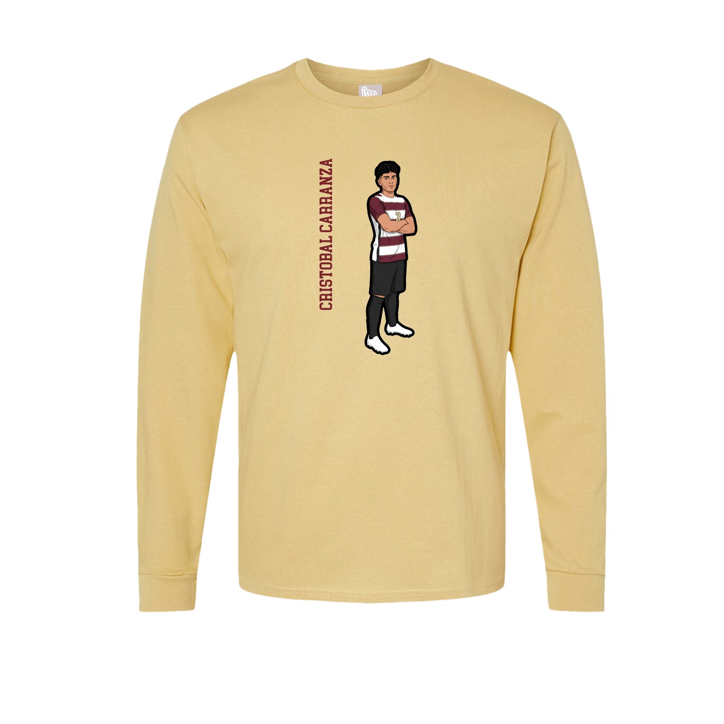 Long Sleeve Tee — Name Vertical in Vegas Gold