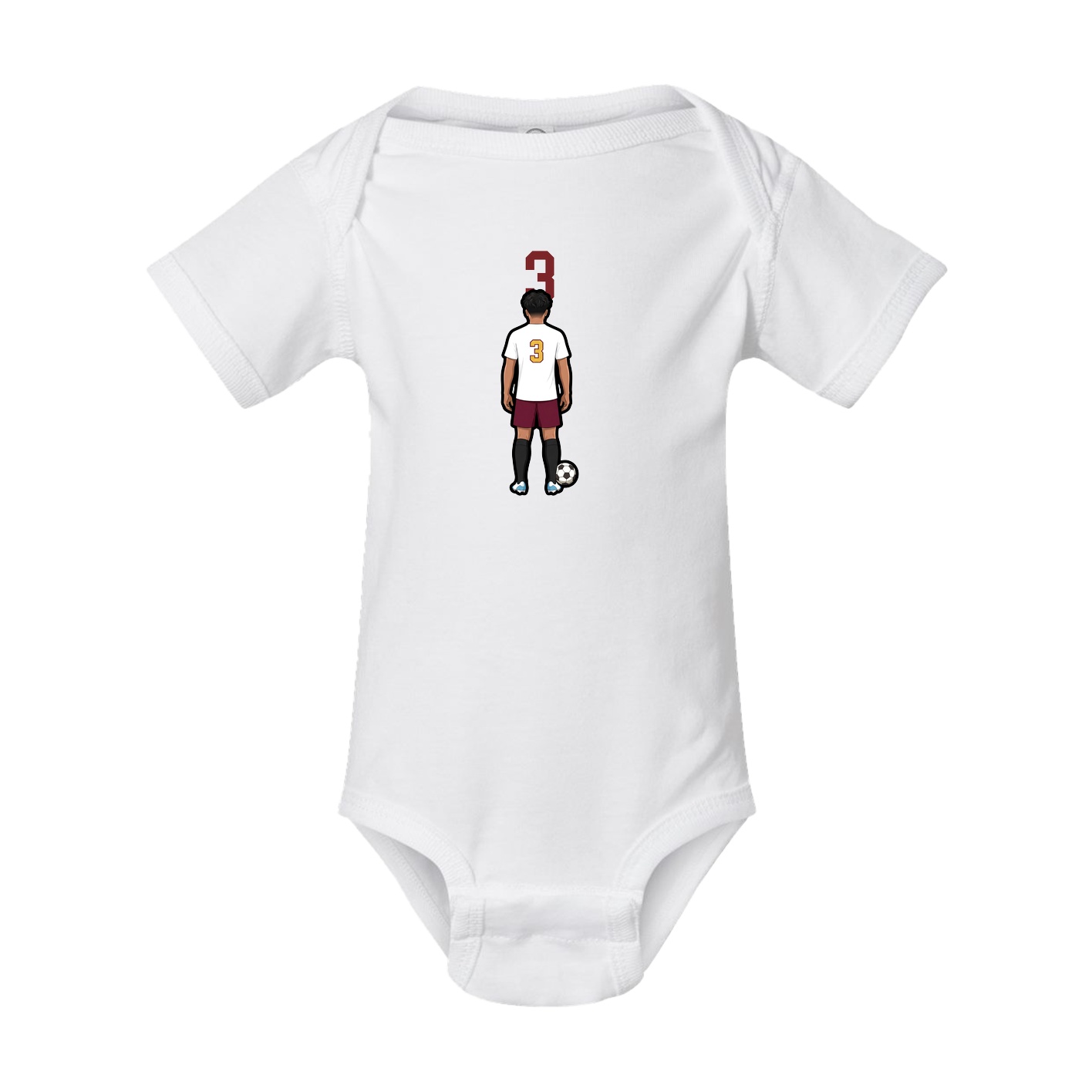 Baby Onesie — Number Top in White