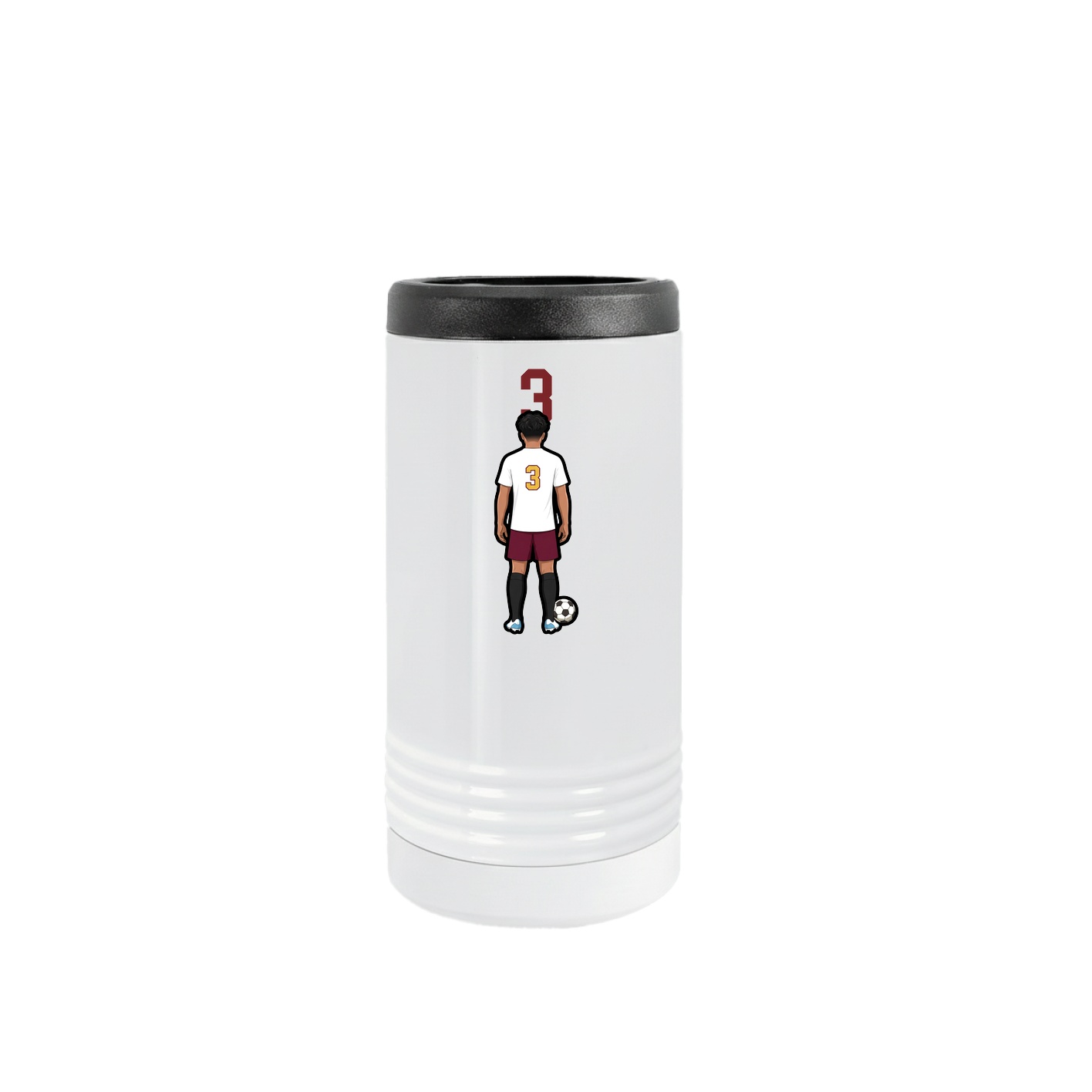 Slim Beverage Holder — Number Top in White