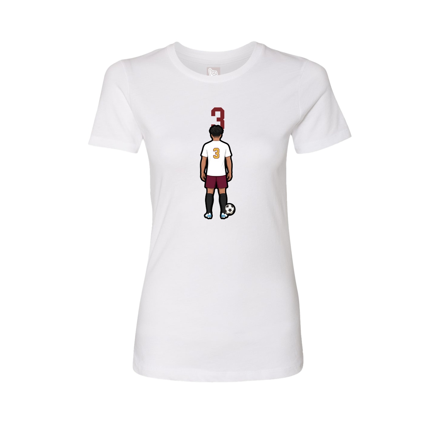Womens Tee — Number Top in White