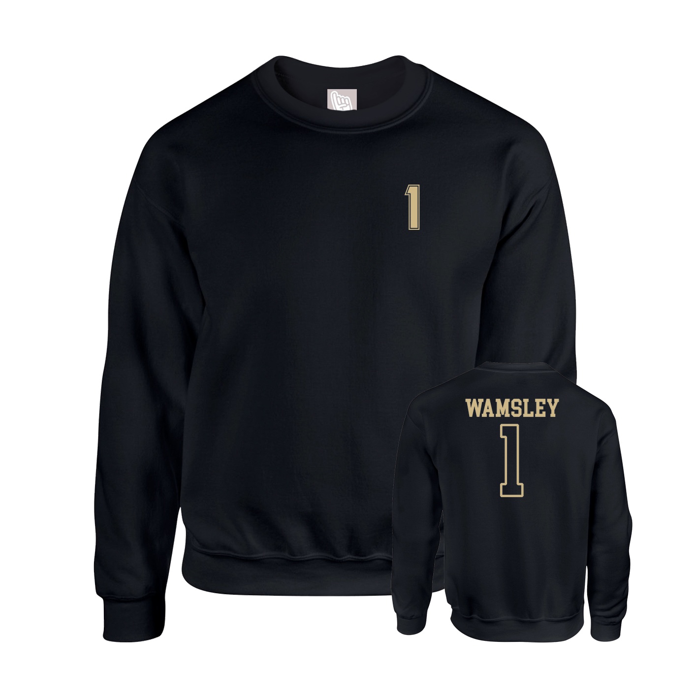 Fleece Crew — Chest Back in Black