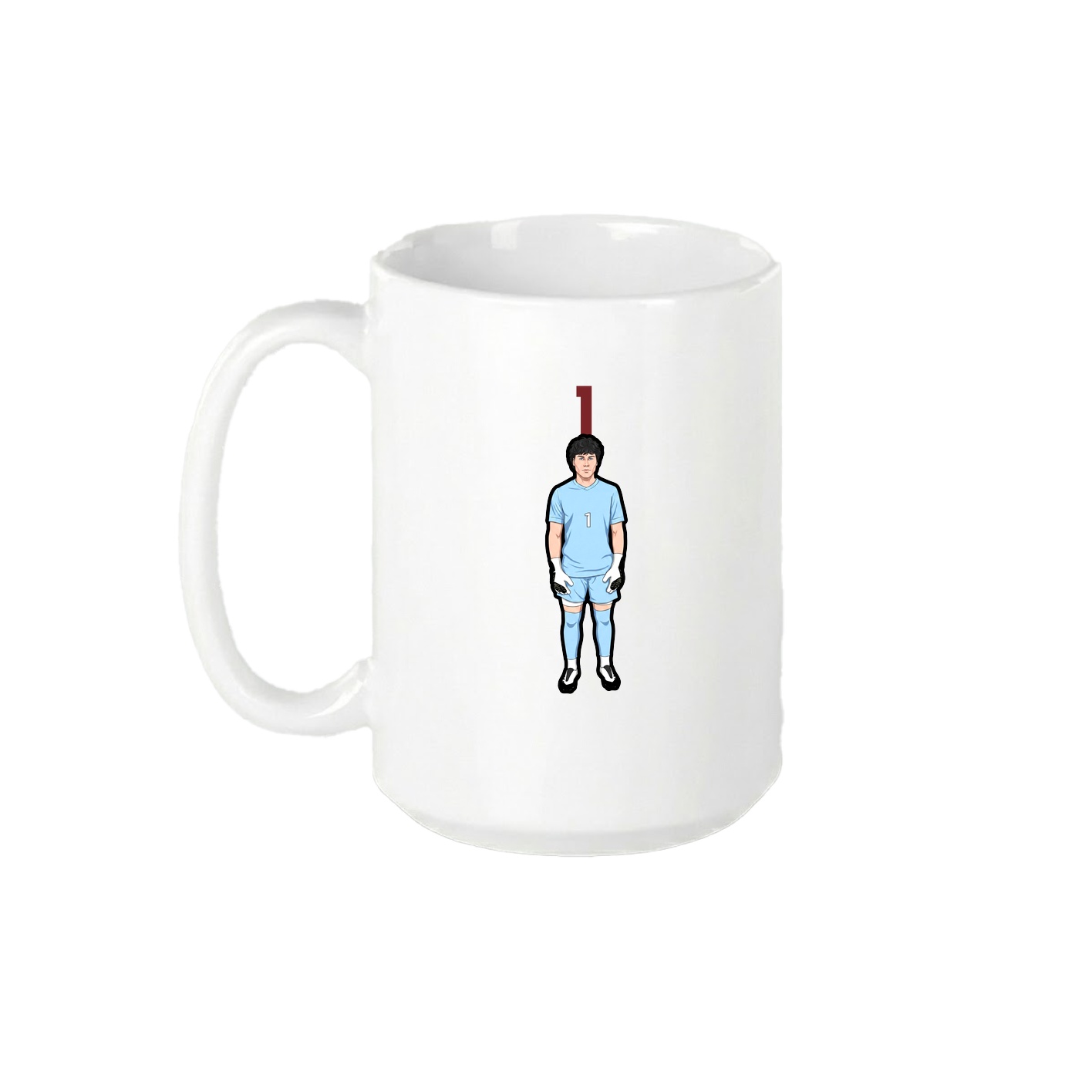 15oz Coffee Mug — Number Top in White