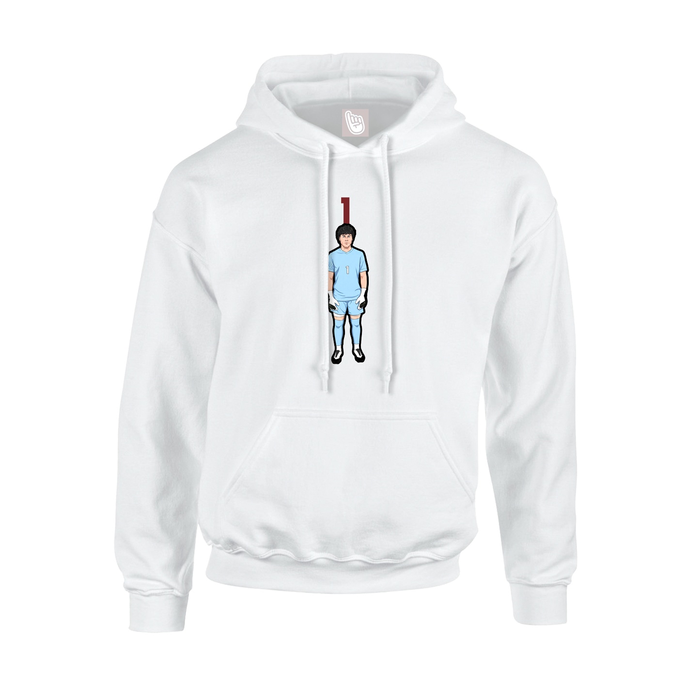 Hoodie — Number Top in White