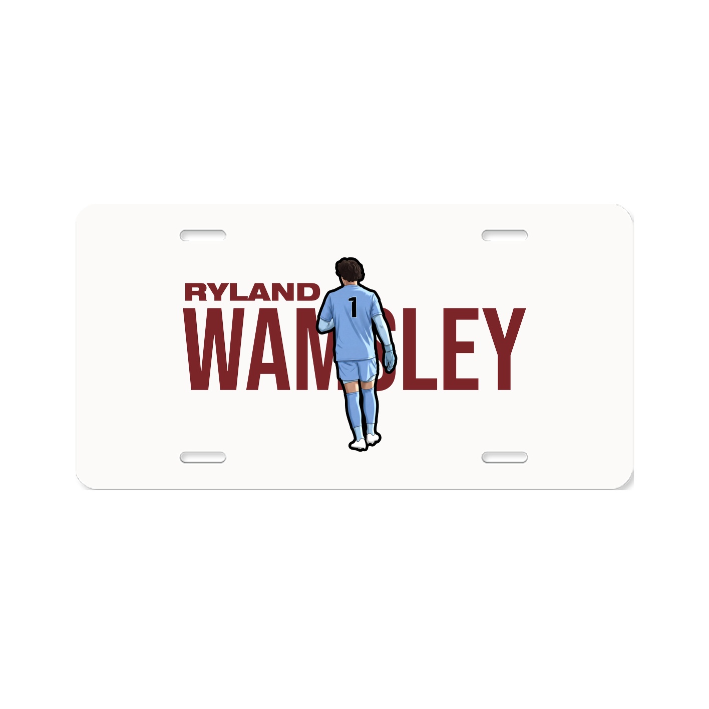 License Plate — Player Name in Classic