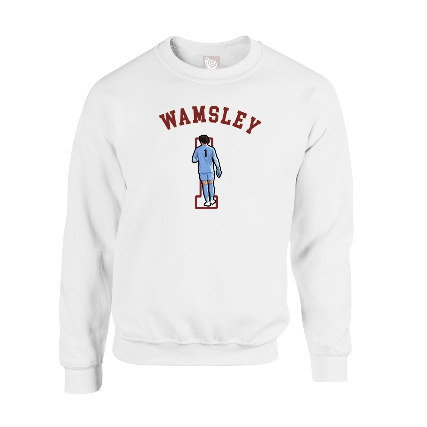 Fleece Crew — Shirsey Arch in White