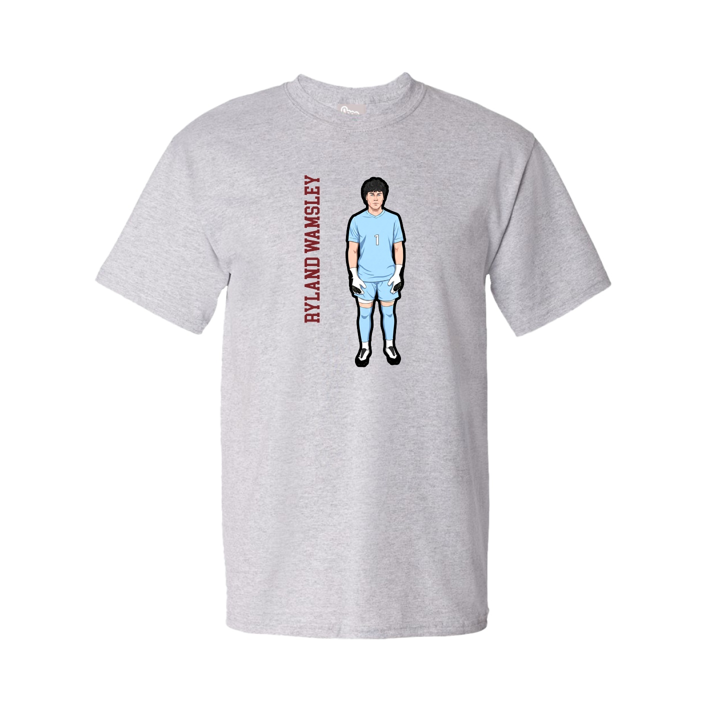 Tee — Name Vertical in Grey