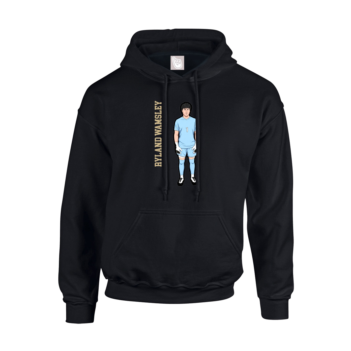 Hoodie — Name Vertical in Black