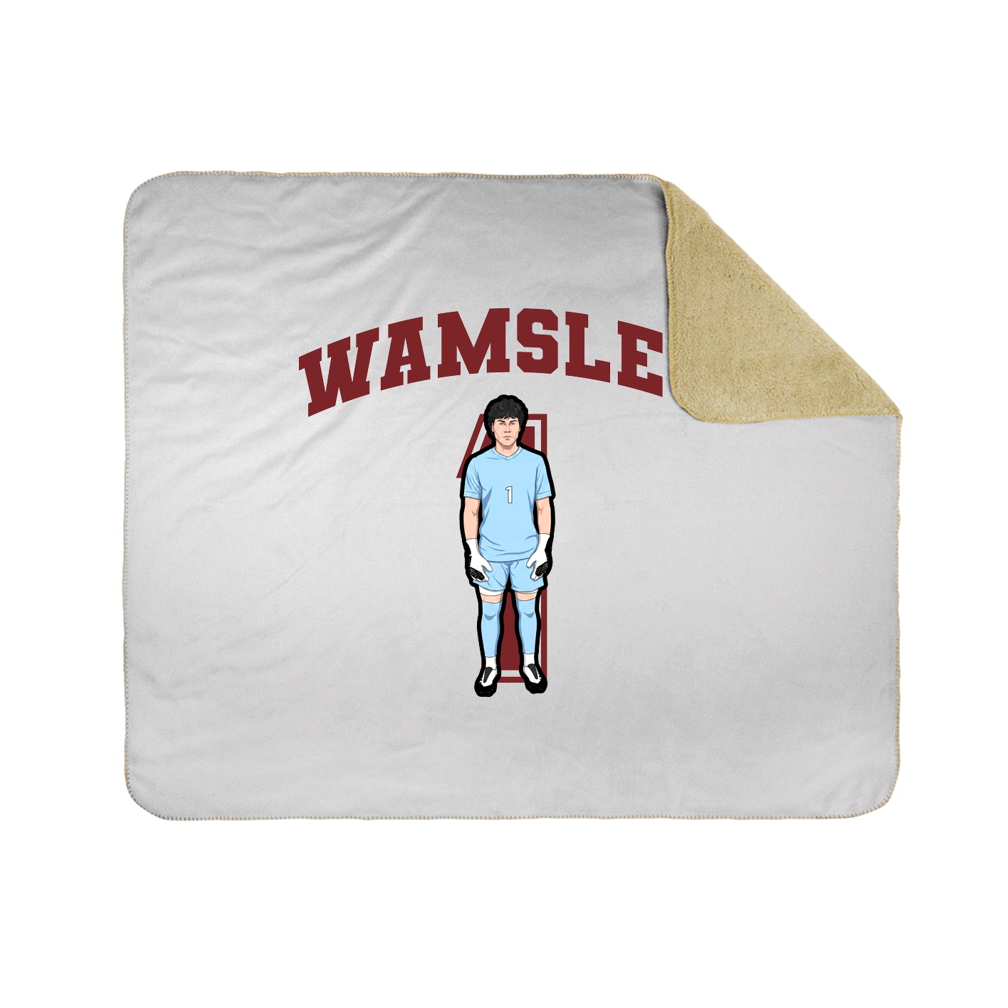 Throw Blanket — Number in White