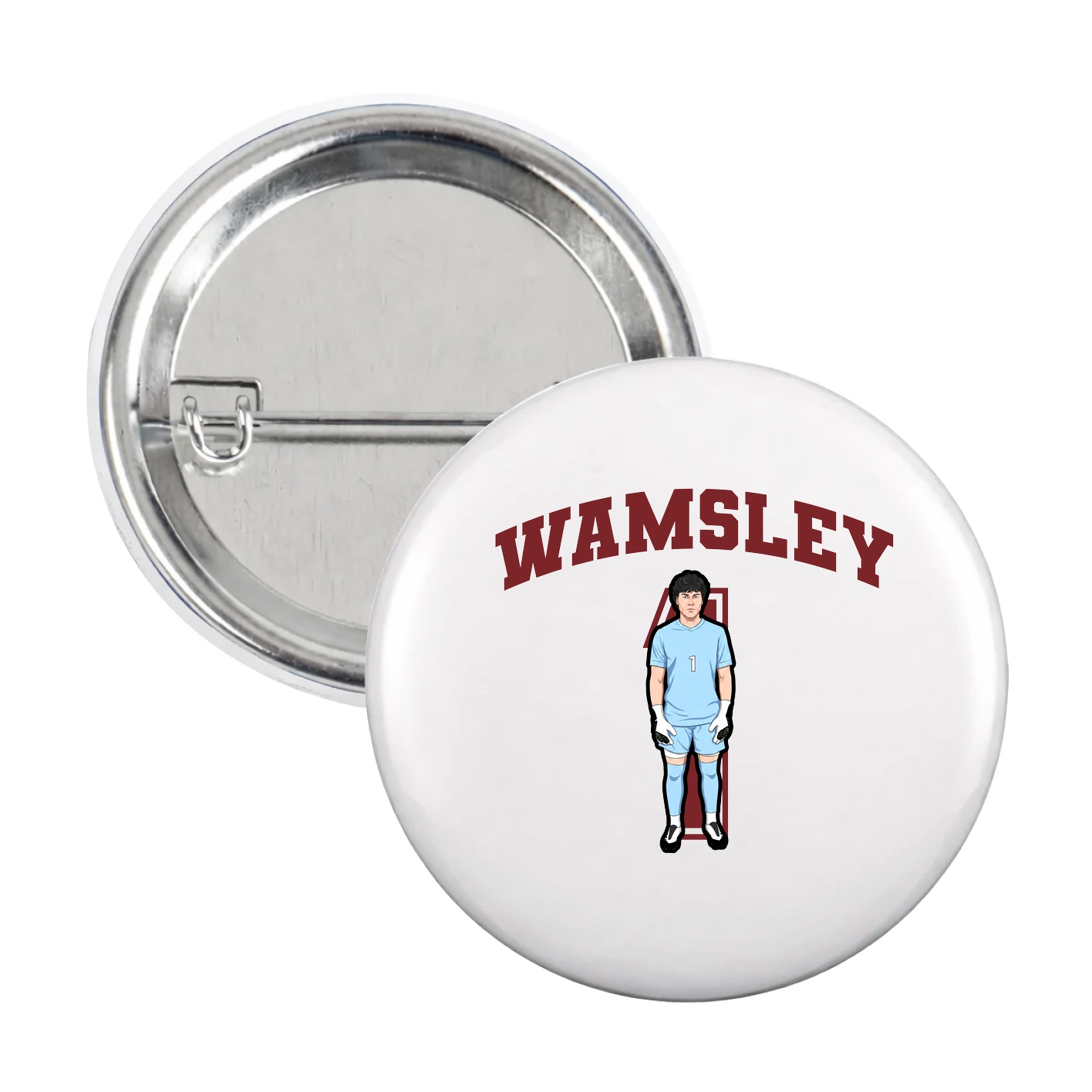 Game Day Button — Number in White
