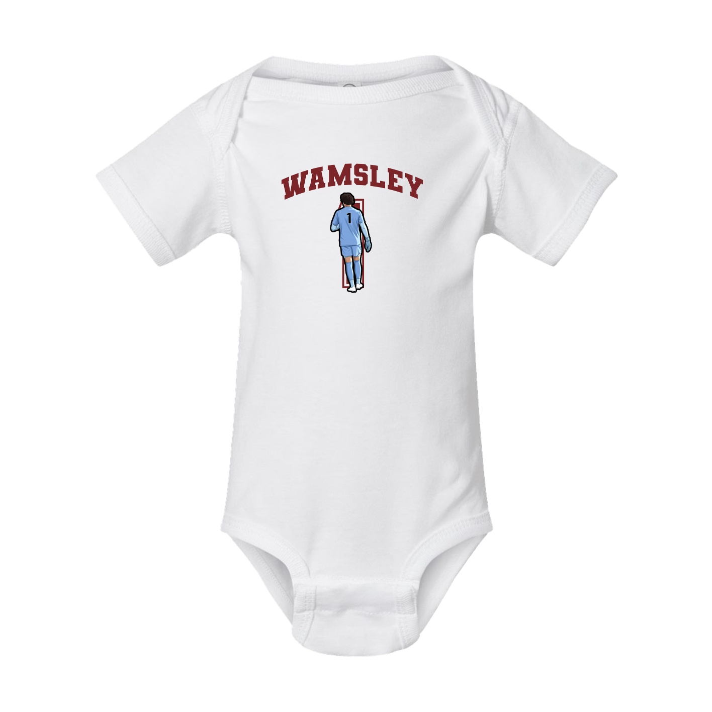Baby Onesie — Number in White